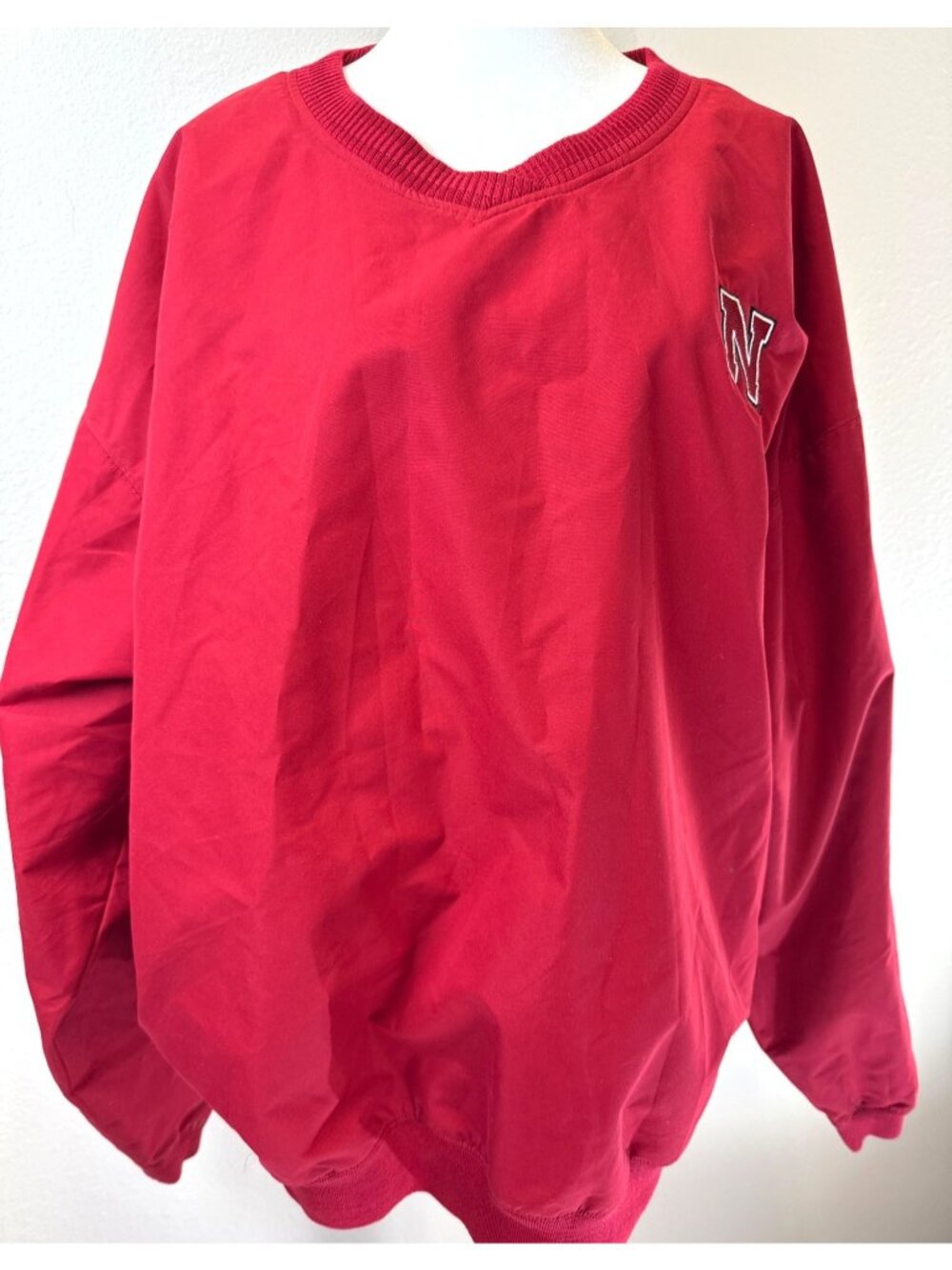 Nebraska Cornhuskers Windbreaker Jacket Pullover Mens XL Red Logo Football